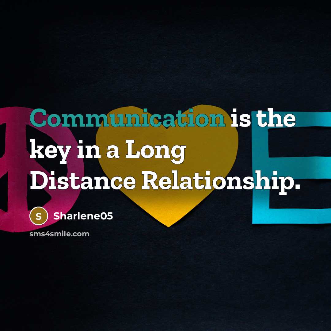“Communication is the key in a Long Distance Relationship.…” quote by Sharlene05