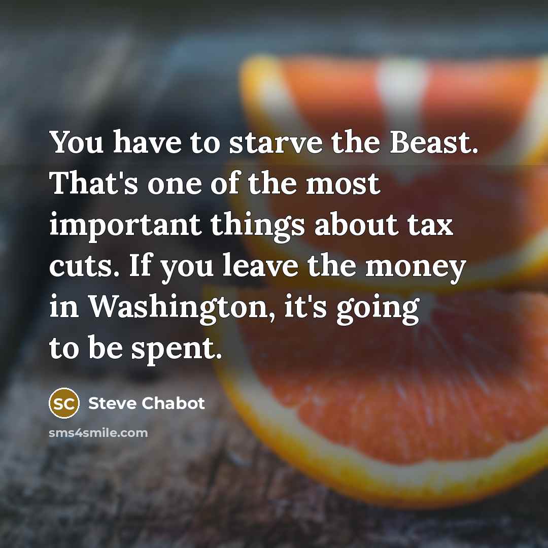 “You have to starve the Beast. That's one of the…” quote by Steve Chabot