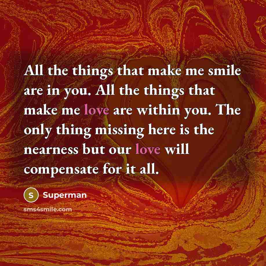 “All the things that make me smile are in you.…” quote by Superman