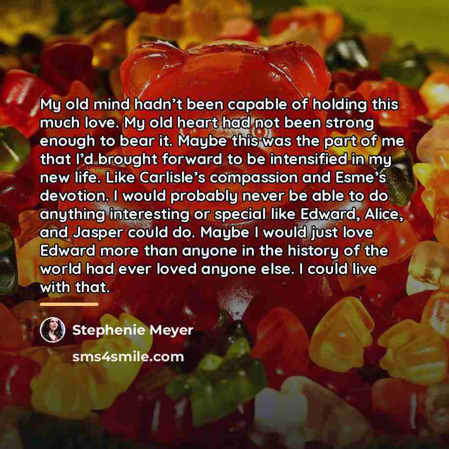 “My old mind hadn’t been capable of holding this much…” quote by Stephenie Meyer