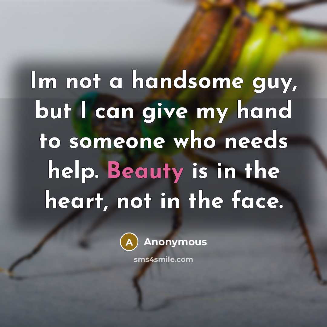 “Im not a handsome guy, but I can give my…” quote by Anonymous