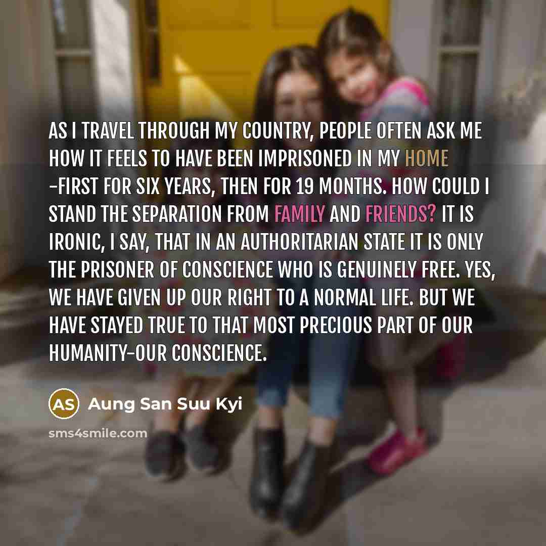 “As I travel through my country, people often ask me…” quote by Aung San Suu Kyi