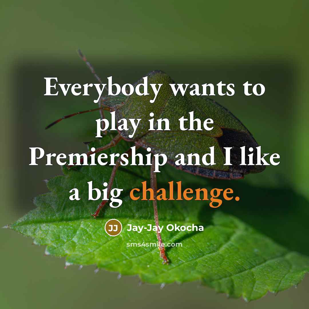 “Everybody wants to play in the Premiership and I like…” quote by Jay-Jay Okocha