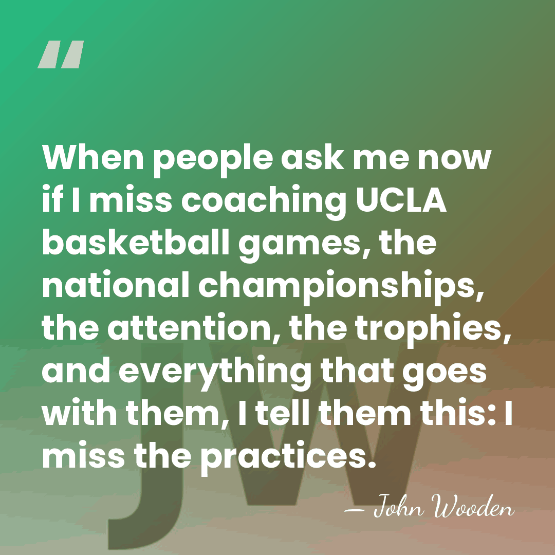When people ask me now if I miss coaching UCLA basketball games,&hellip; - John Wooden