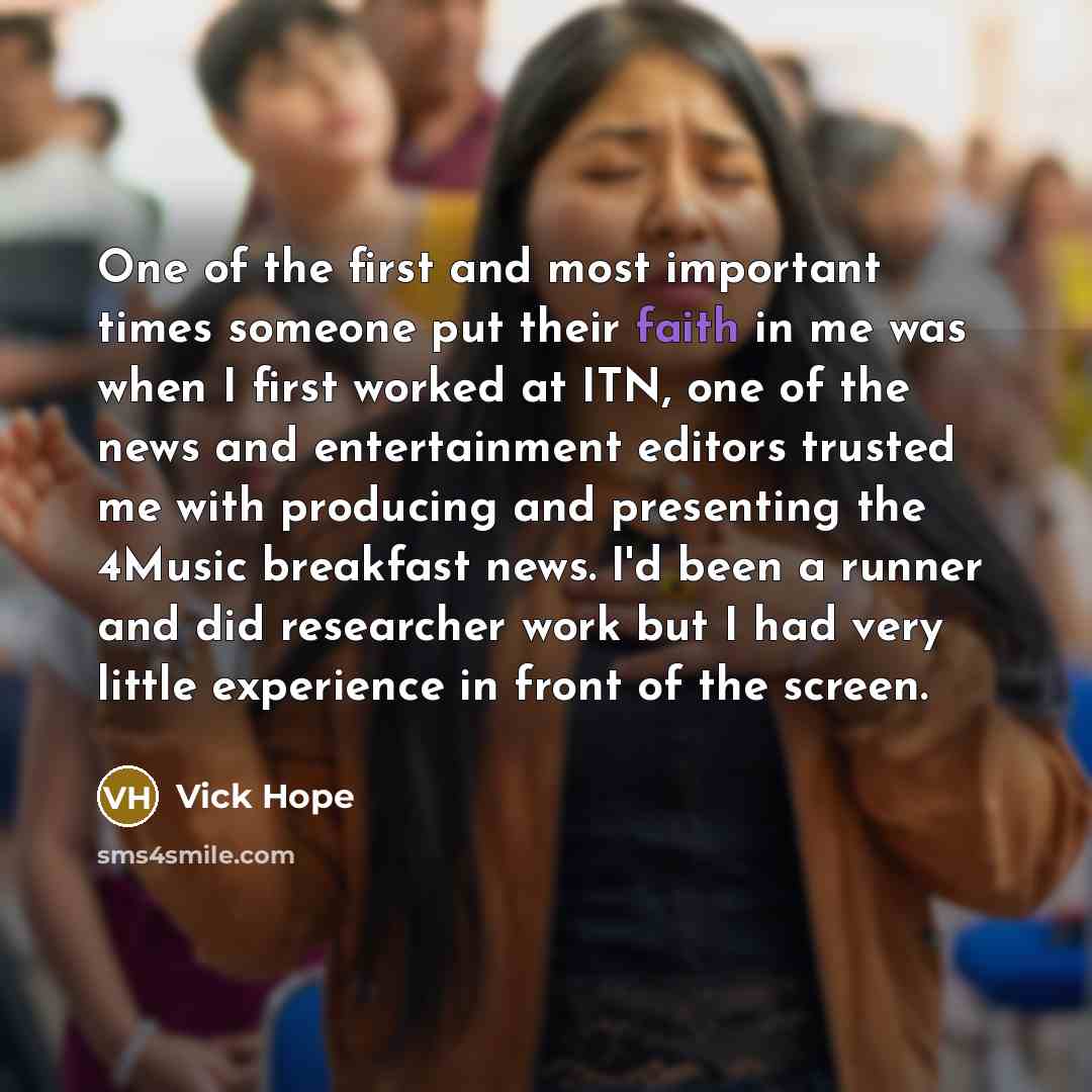 “One of the first and most important times someone put…” quote by Vick Hope