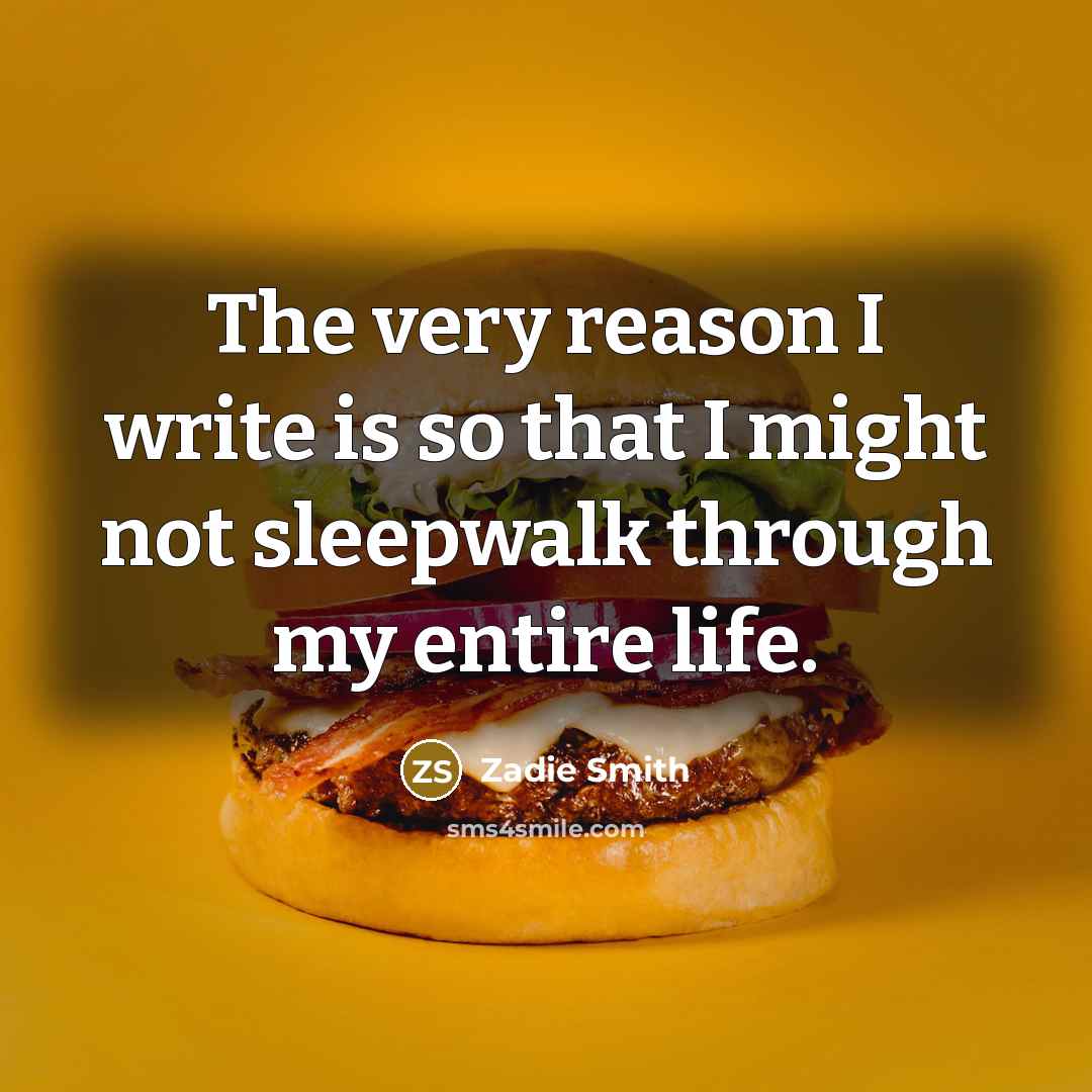 “The very reason I write is so that I might…” quote by Zadie Smith