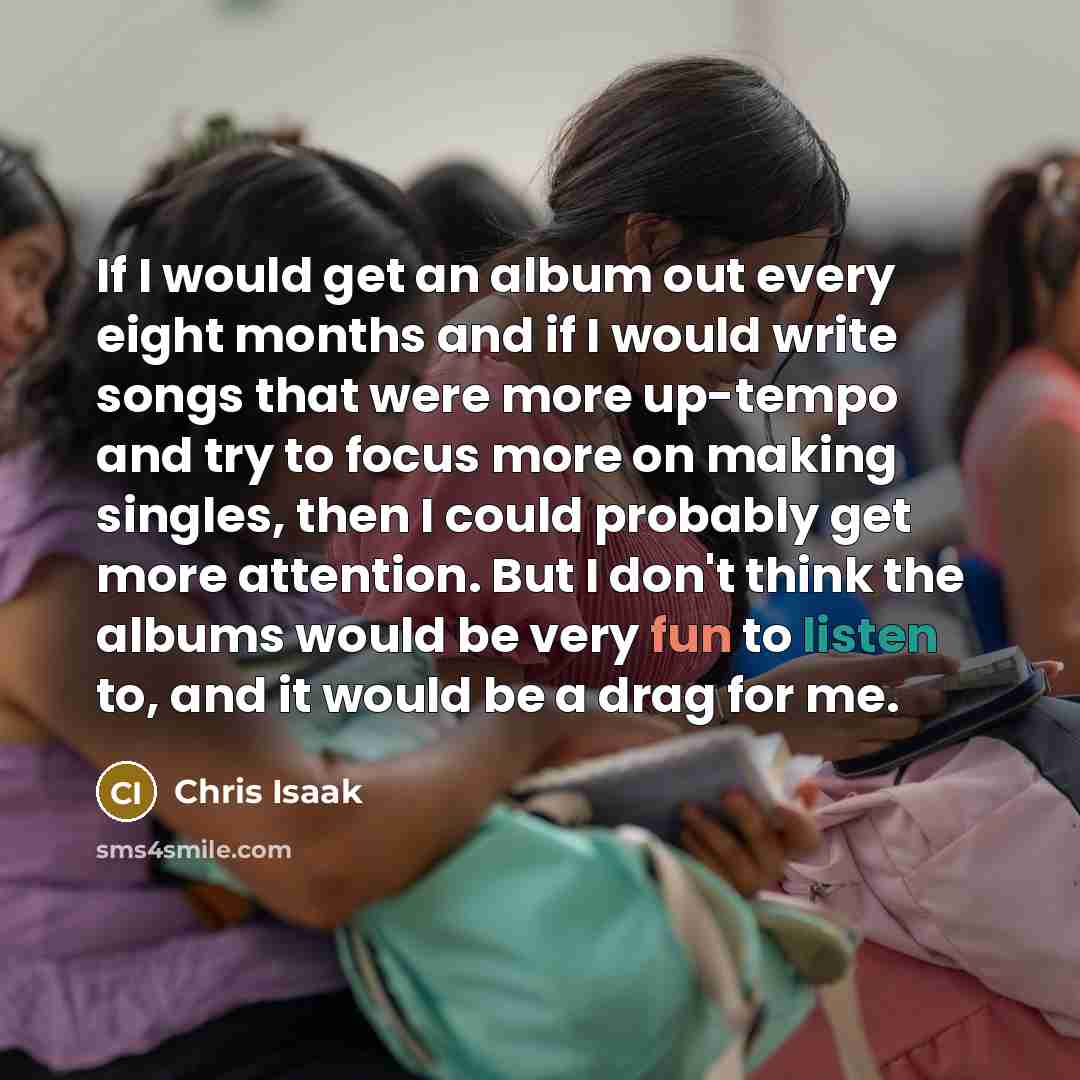 “If I would get an album out every eight months…” quote by Chris Isaak