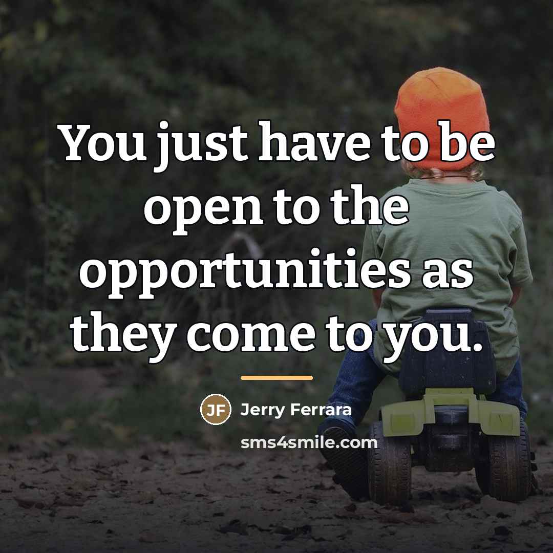 “You just have to be open to the opportunities as…” quote by Jerry Ferrara