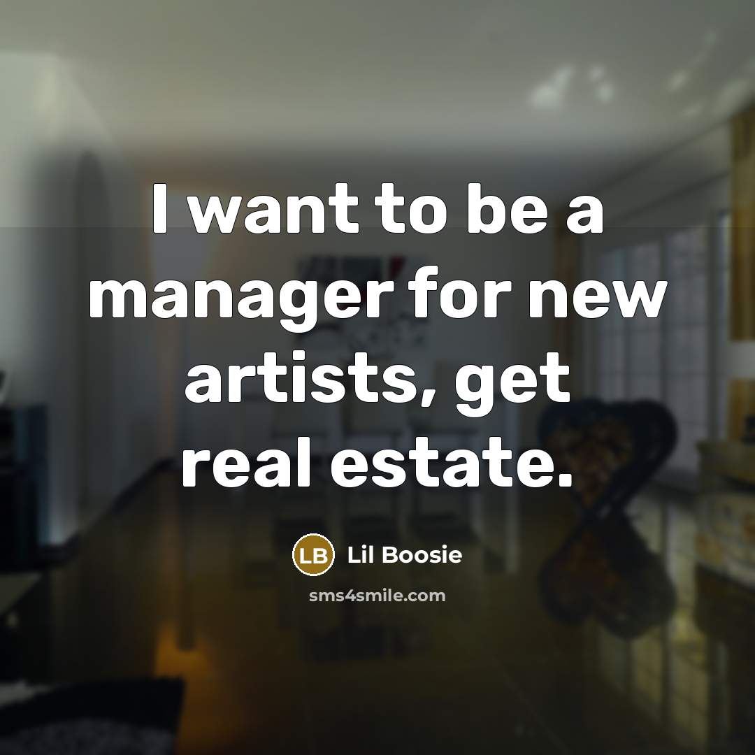 “I want to be a manager for new artists, get…” quote by Lil Boosie