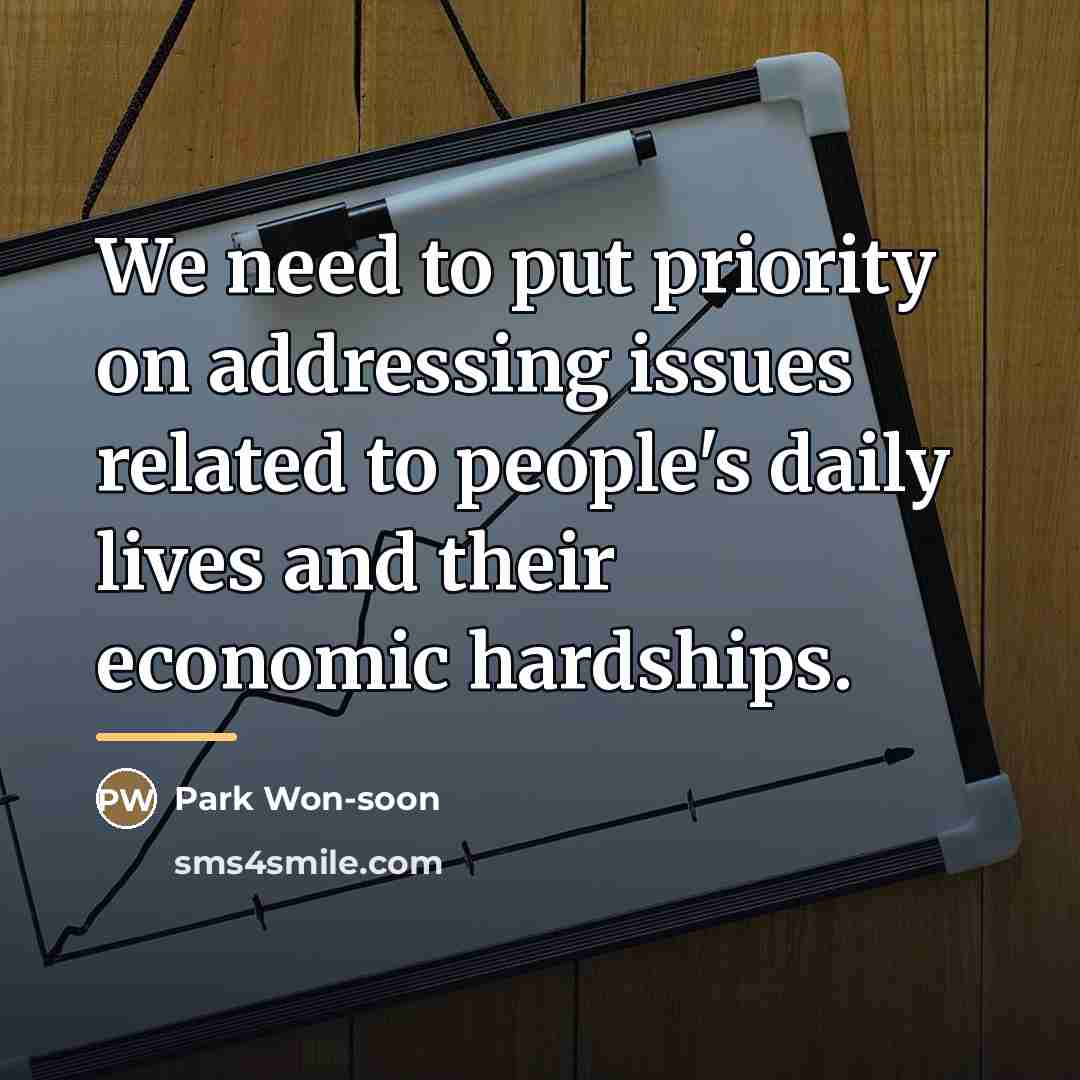 “We need to put priority on addressing issues related to…” quote by Park Won-soon