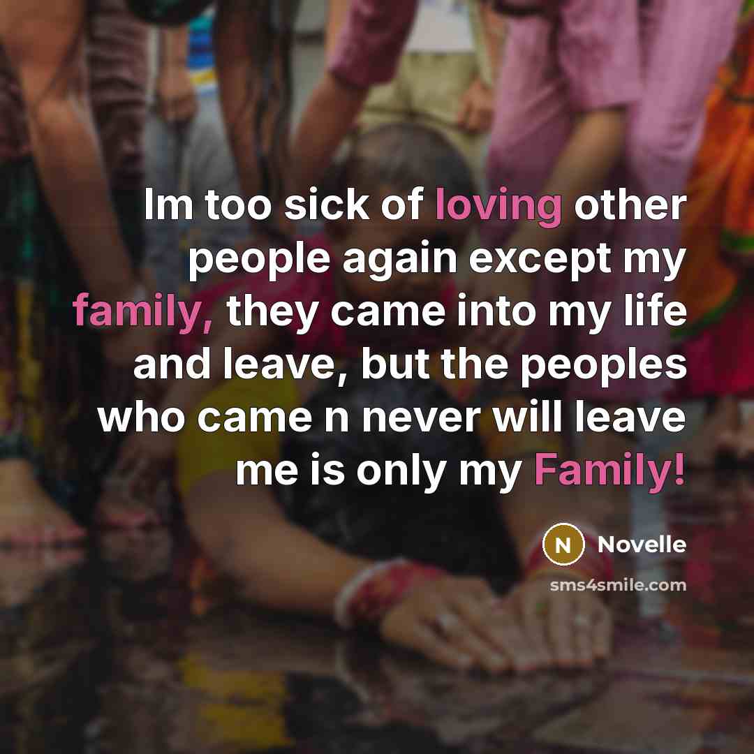 “Im too sick of loving other people again except my…” quote by Novelle