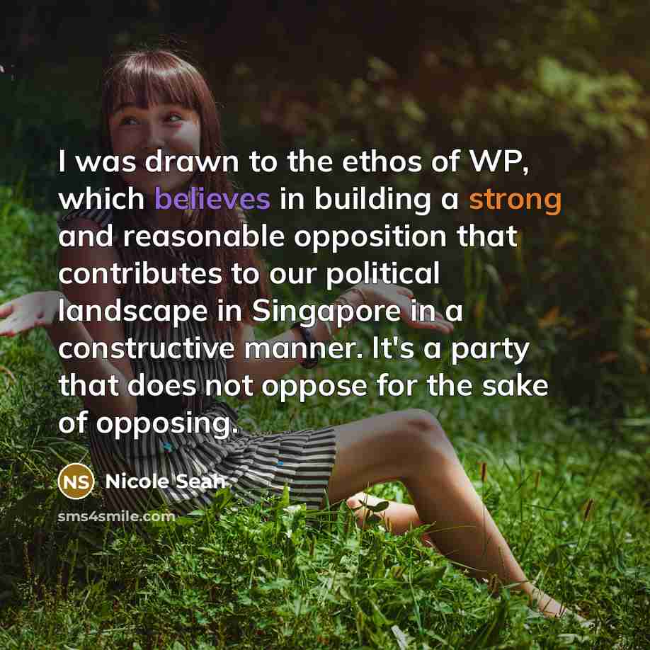 “I was drawn to the ethos of WP, which believes…” quote by Nicole Seah