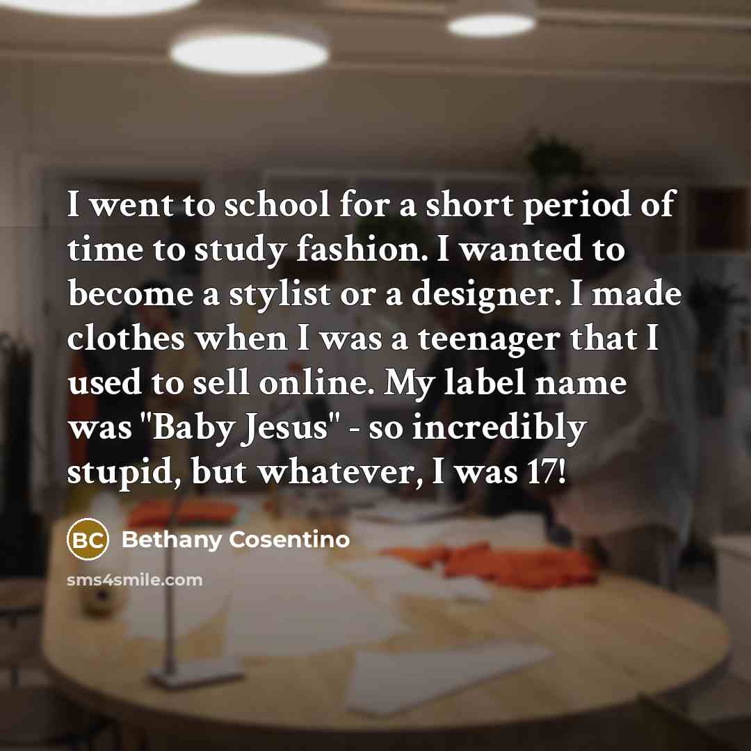 “I went to school for a short period of time…” quote by Bethany Cosentino