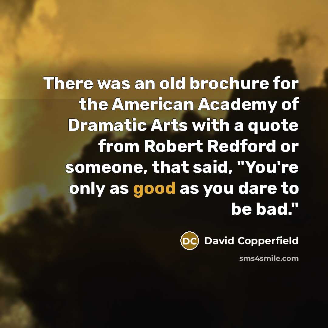 “There was an old brochure for the American Academy of…” quote by David Copperfield