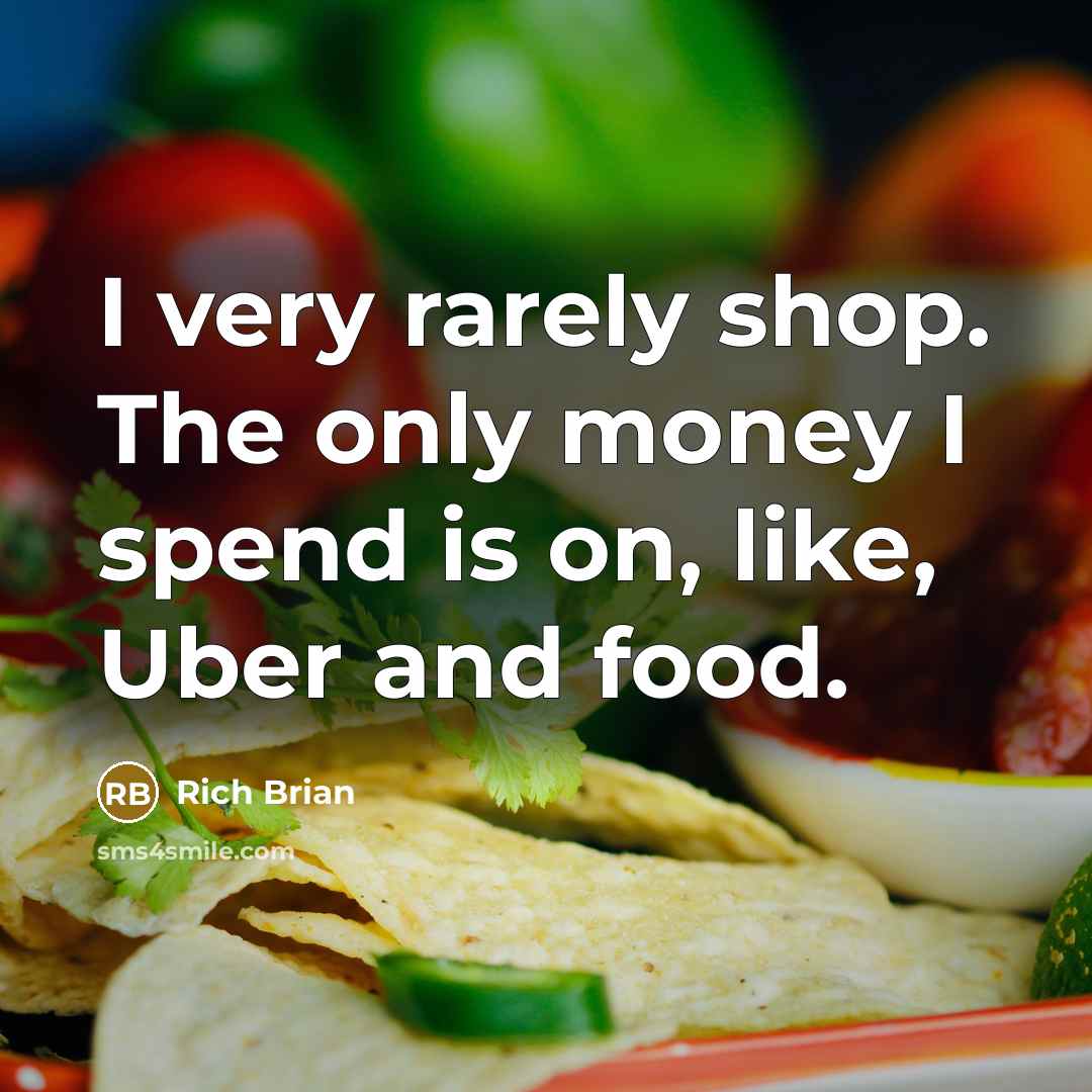 “I very rarely shop. The only money I spend is…” quote by Rich Brian