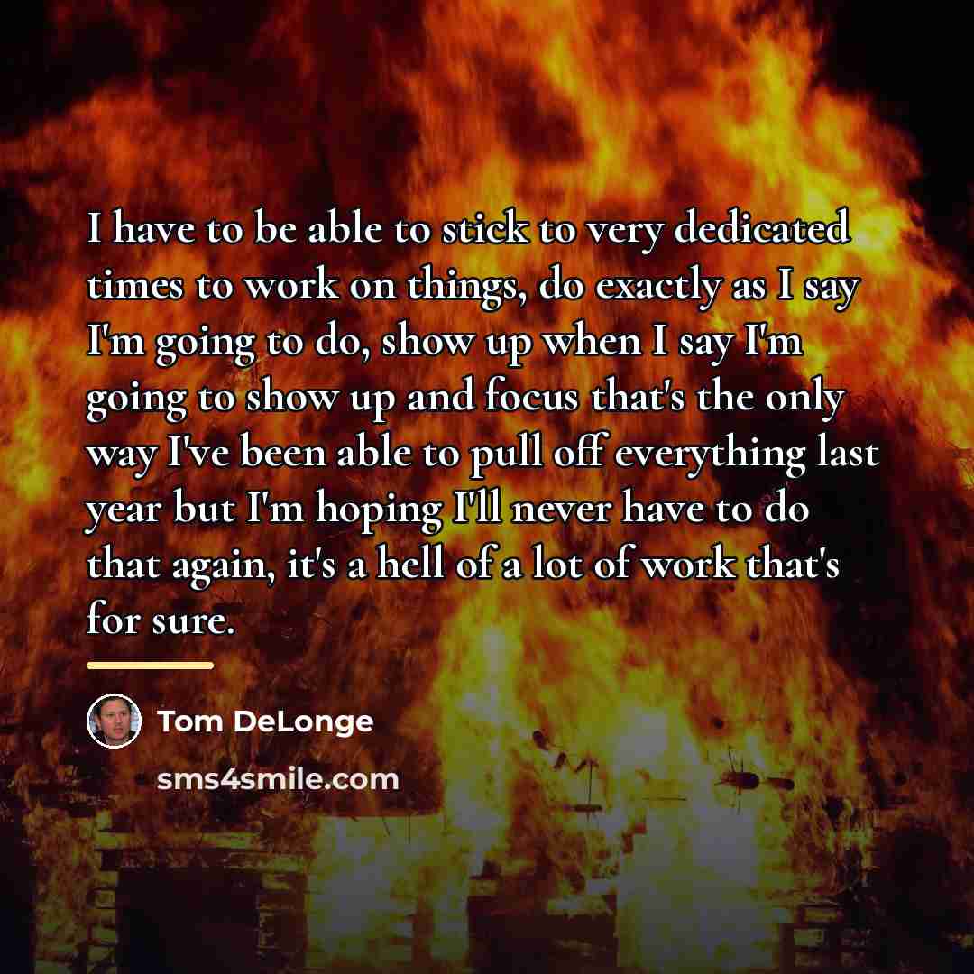“I have to be able to stick to very dedicated…” quote by Tom DeLonge