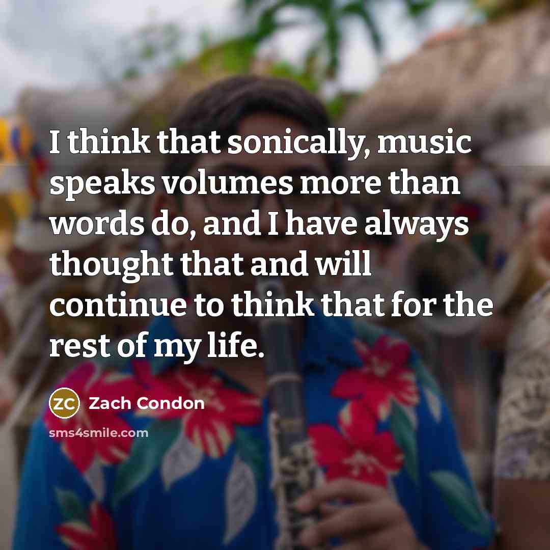 “I think that sonically, music speaks volumes more than words…” quote by Zach Condon