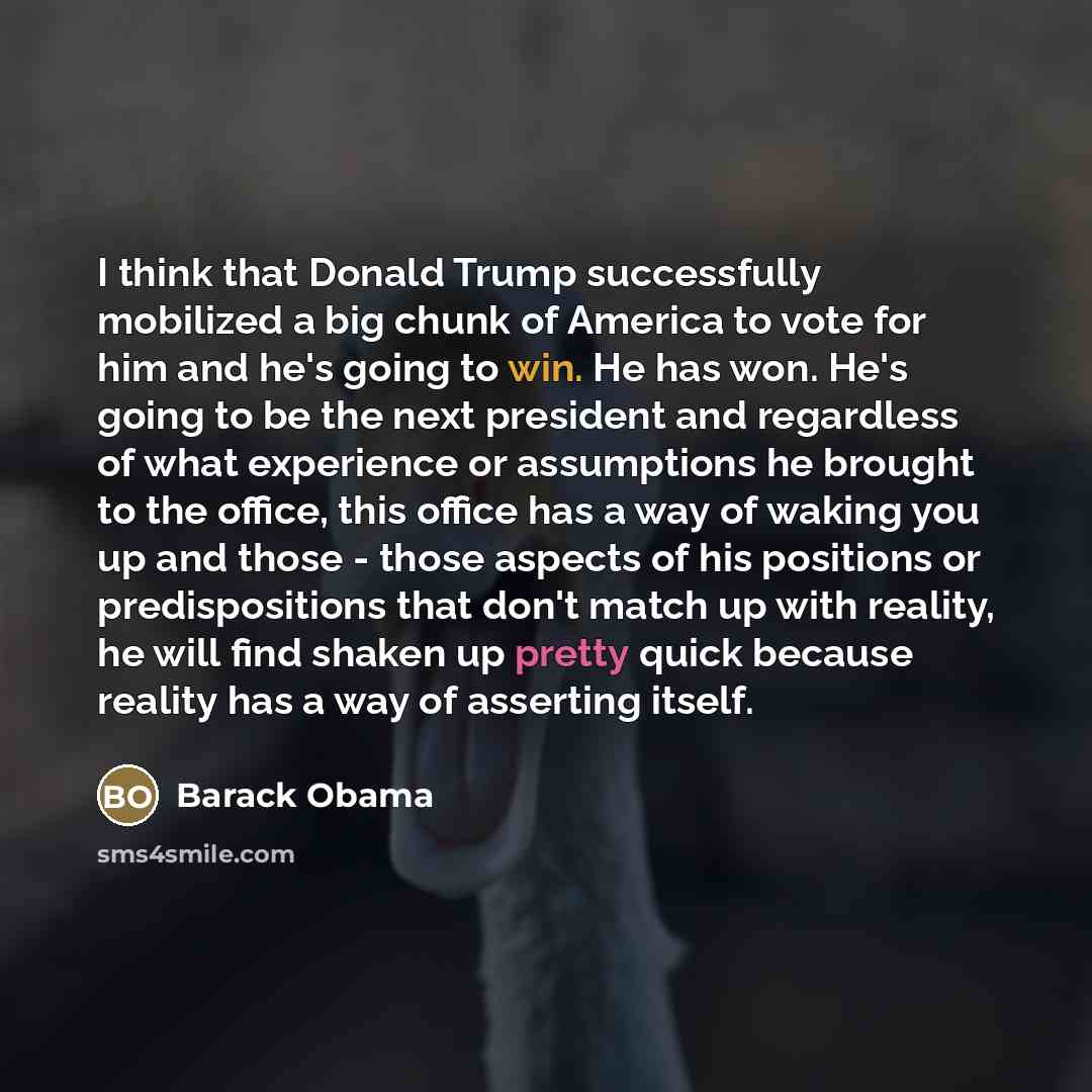 “I think that Donald Trump successfully mobilized a big chunk…” quote by Barack Obama