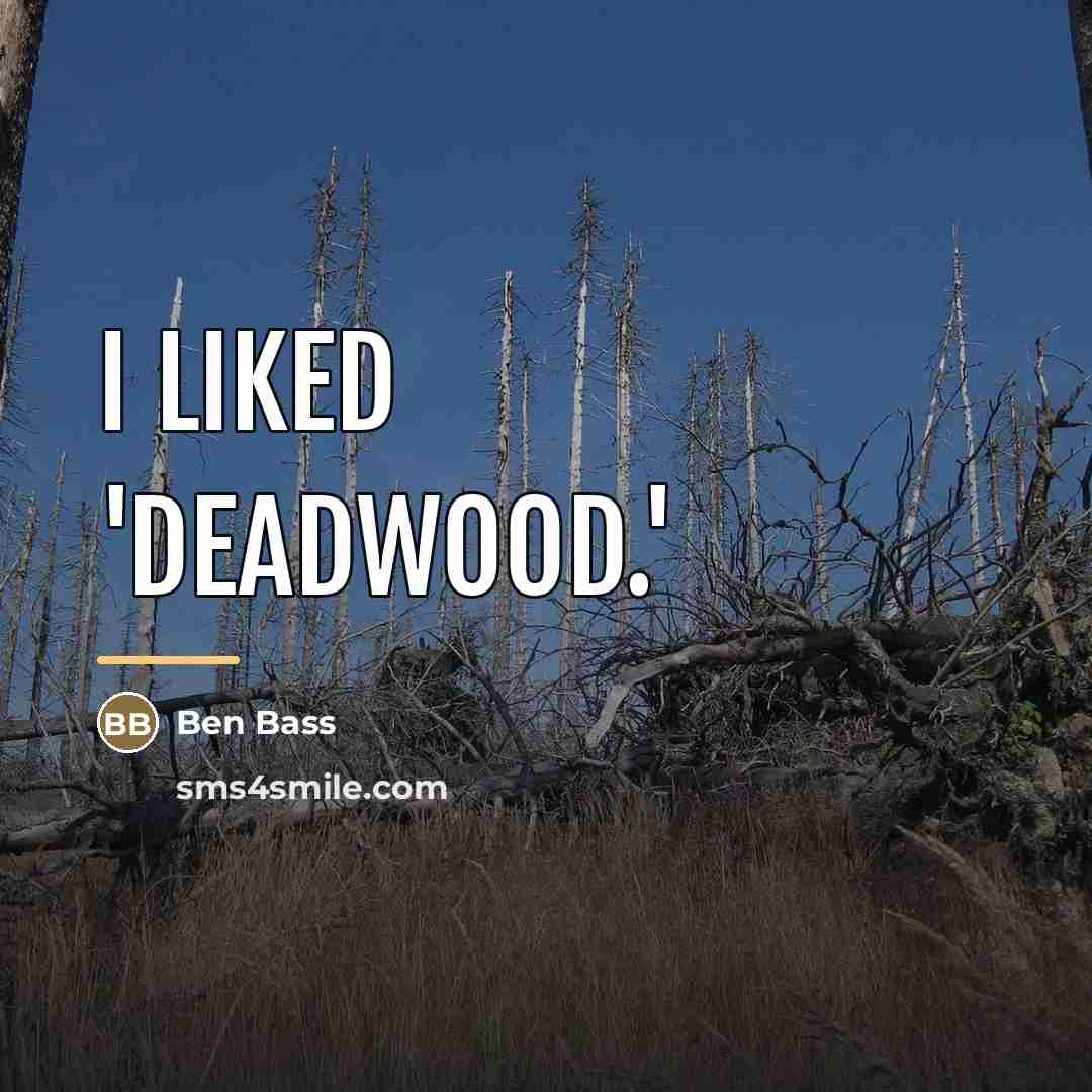 “I liked 'Deadwood.'…” quote by Ben Bass