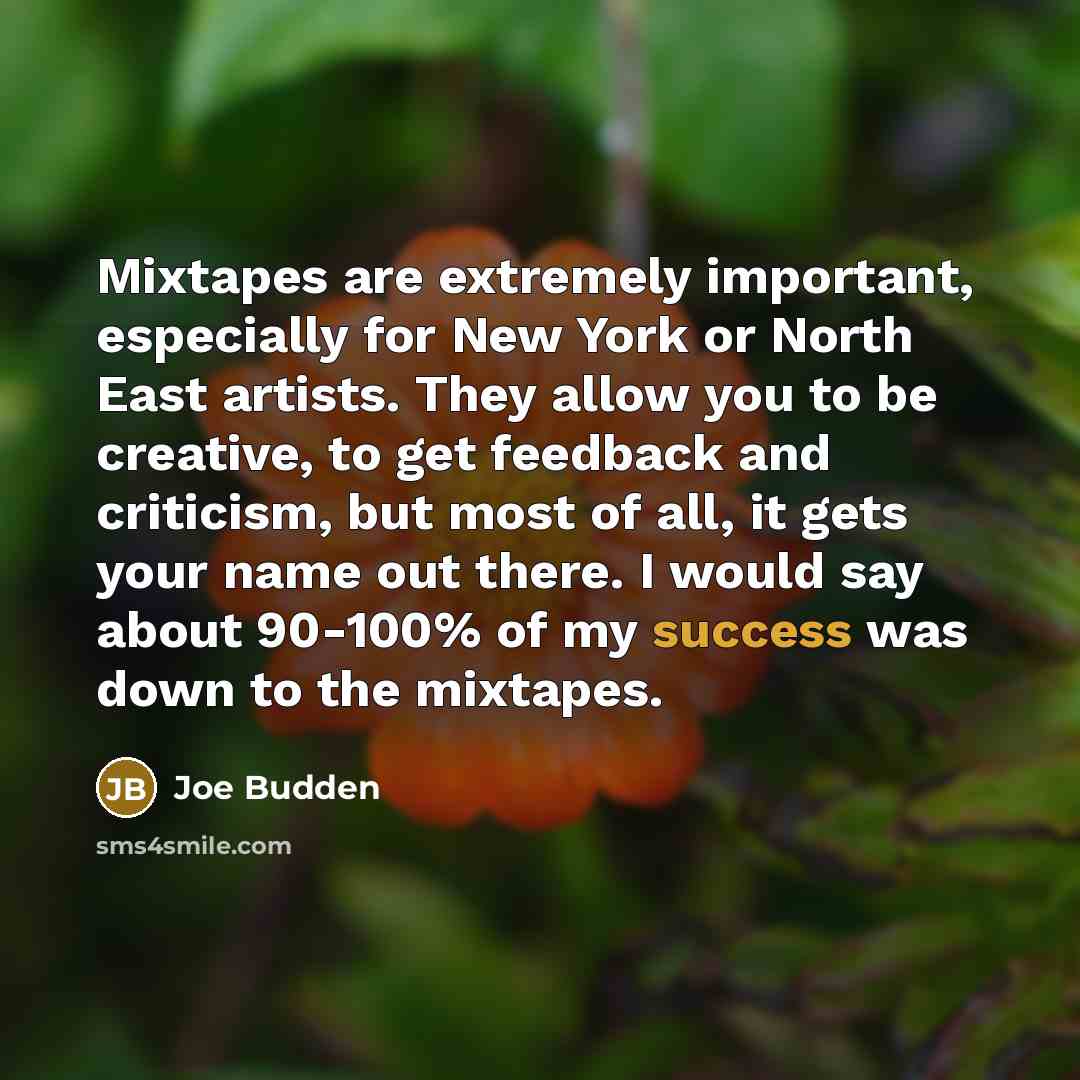 “Mixtapes are extremely important, especially for New York or North…” quote by Joe Budden