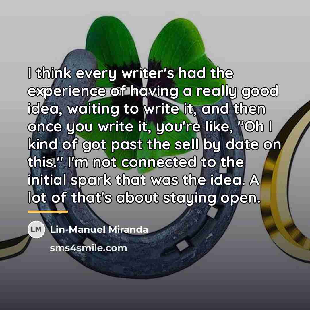 “I think every writer's had the experience of having a…” quote by Lin-Manuel Miranda