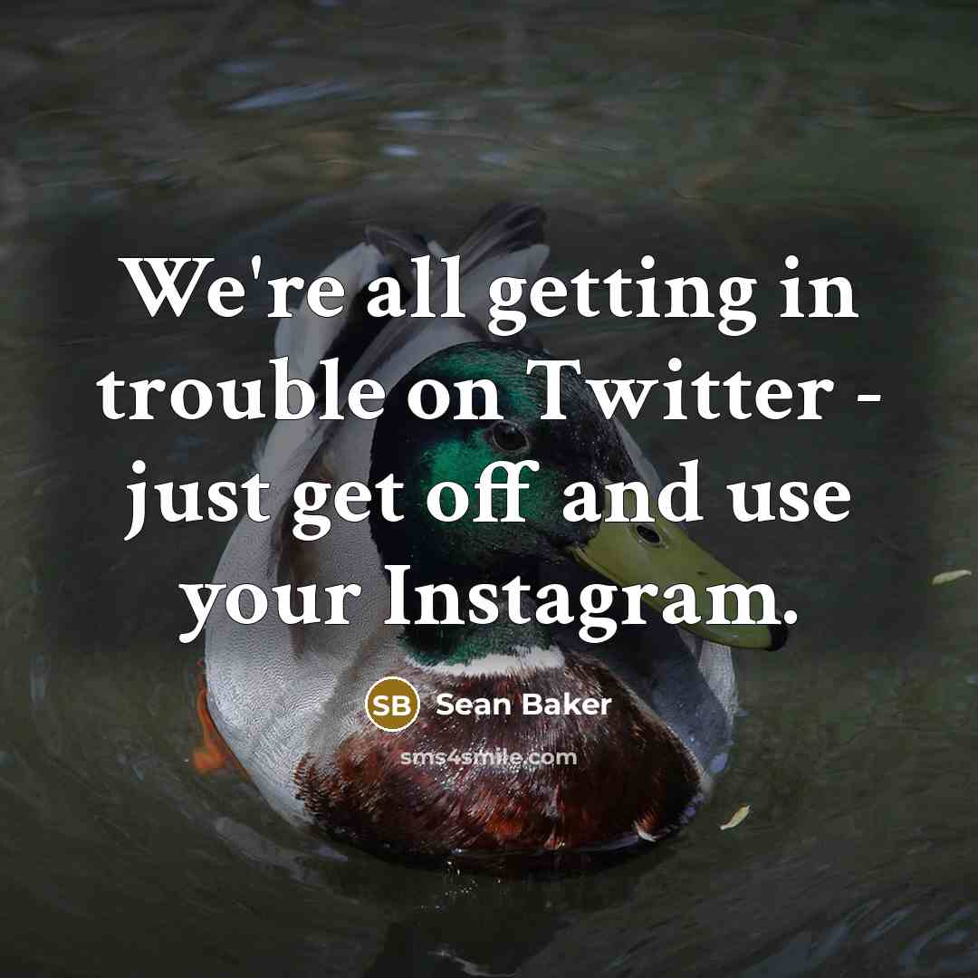“We're all getting in trouble on Twitter - just get…” quote by Sean Baker