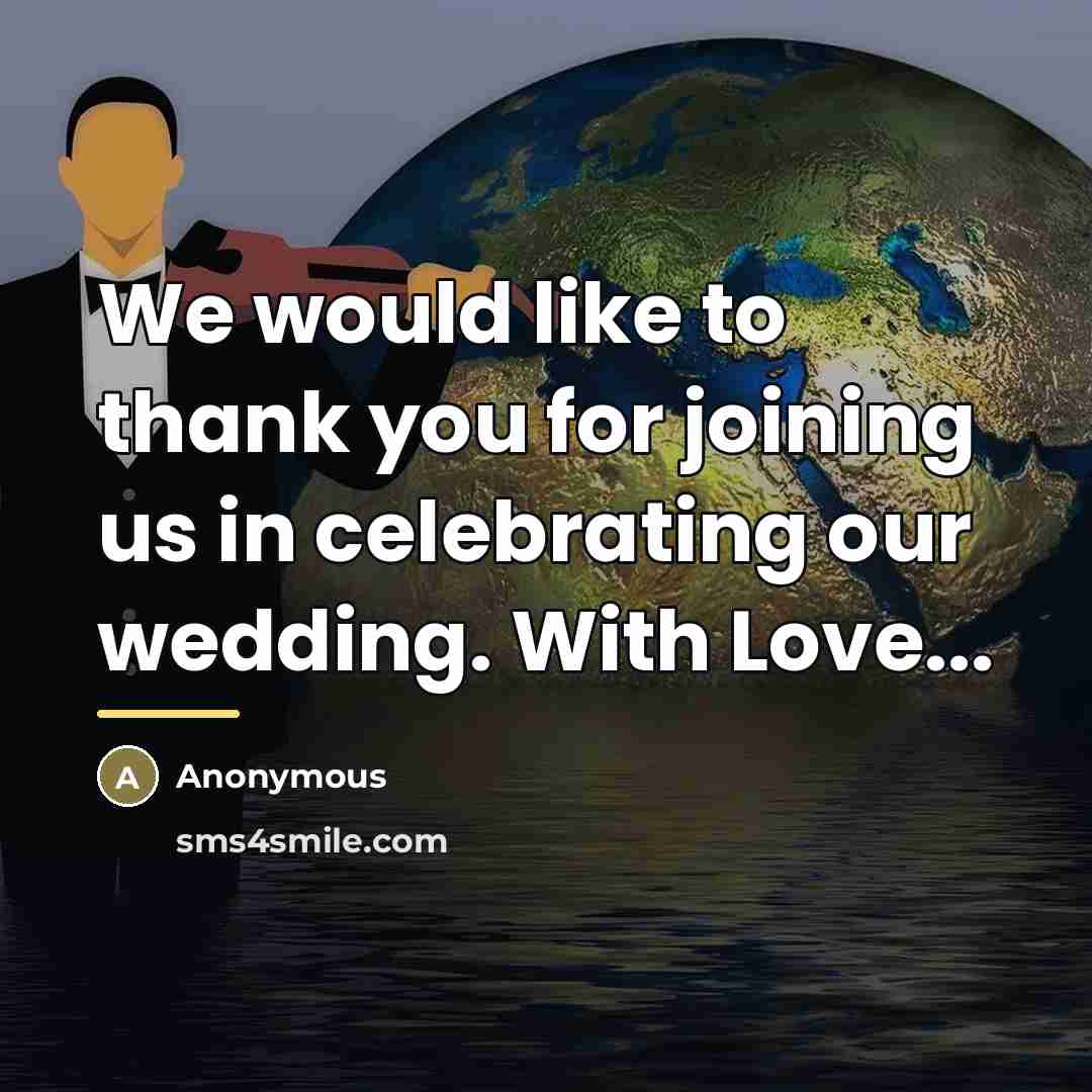 “We would like to thank you for joining us in…” quote by Anonymous