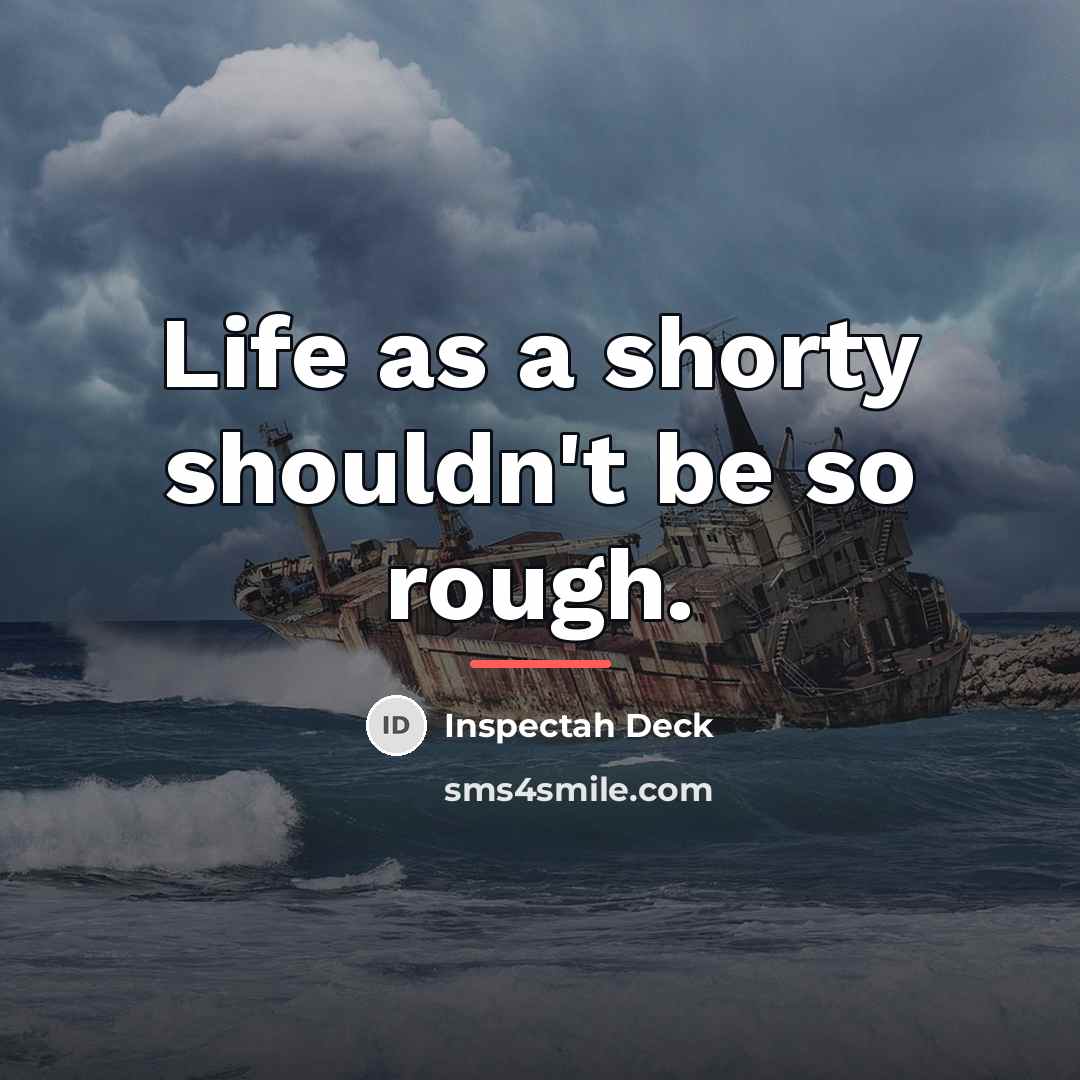 “Life as a shorty shouldn't be so rough.…” quote by Inspectah Deck