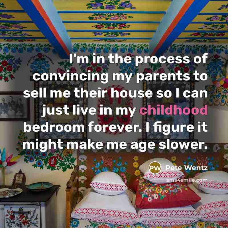 “I'm in the process of convincing my parents to sell…” quote by Pete Wentz