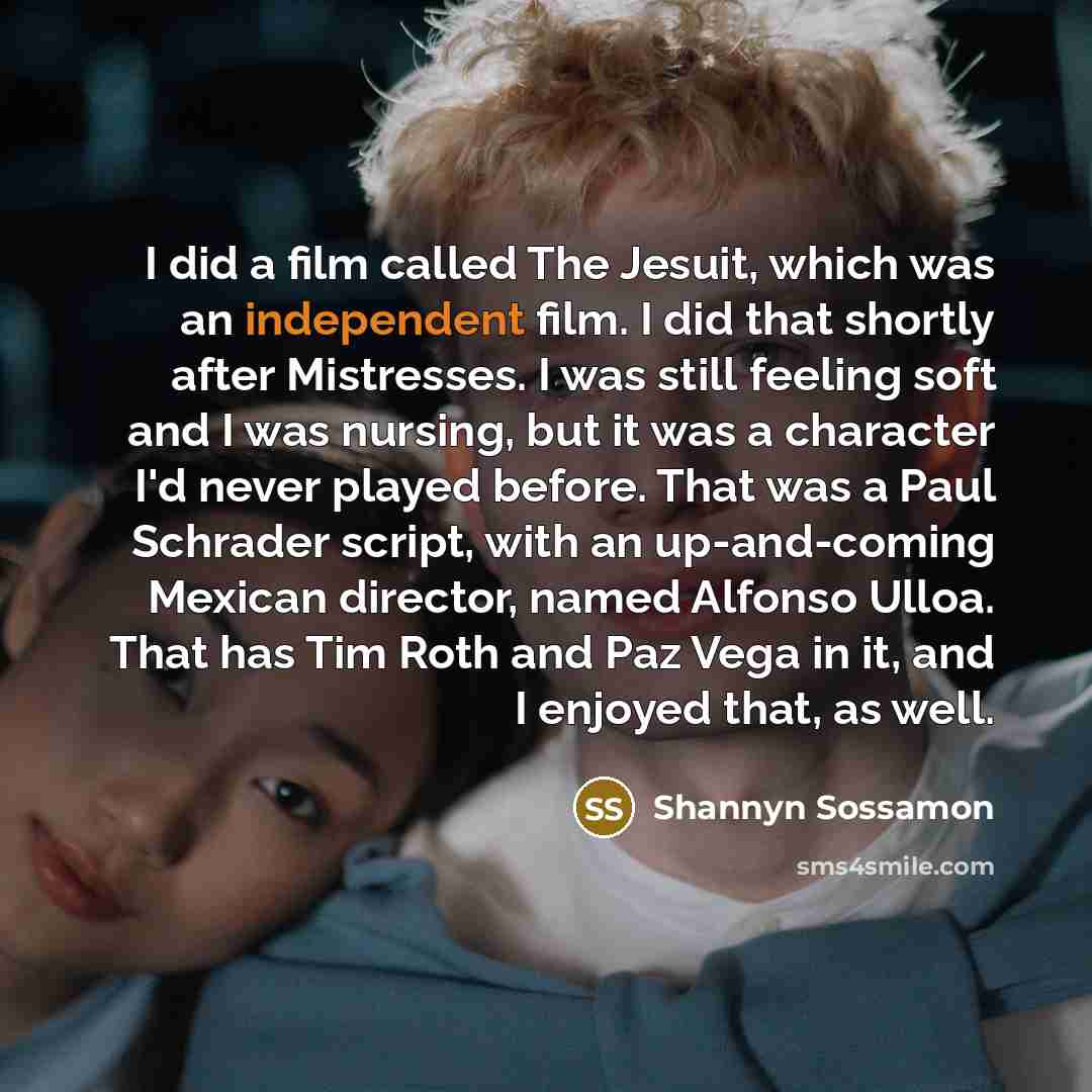 “I did a film called The Jesuit, which was an…” quote by Shannyn Sossamon