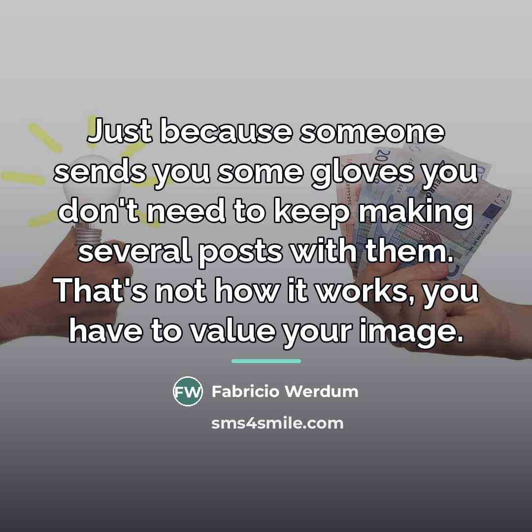 “Just because someone sends you some gloves you don't need…” quote by Fabricio Werdum