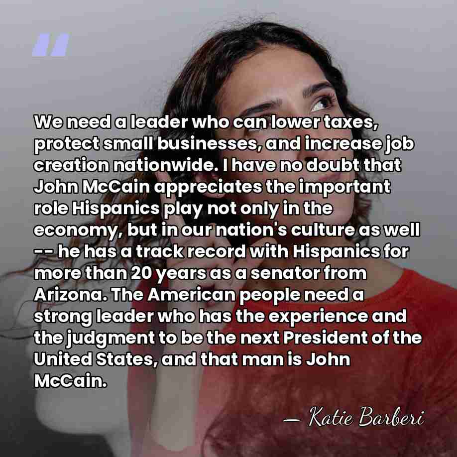 We need a leader who can lower taxes, protect small businesses, and&hellip; - Katie Barberi
