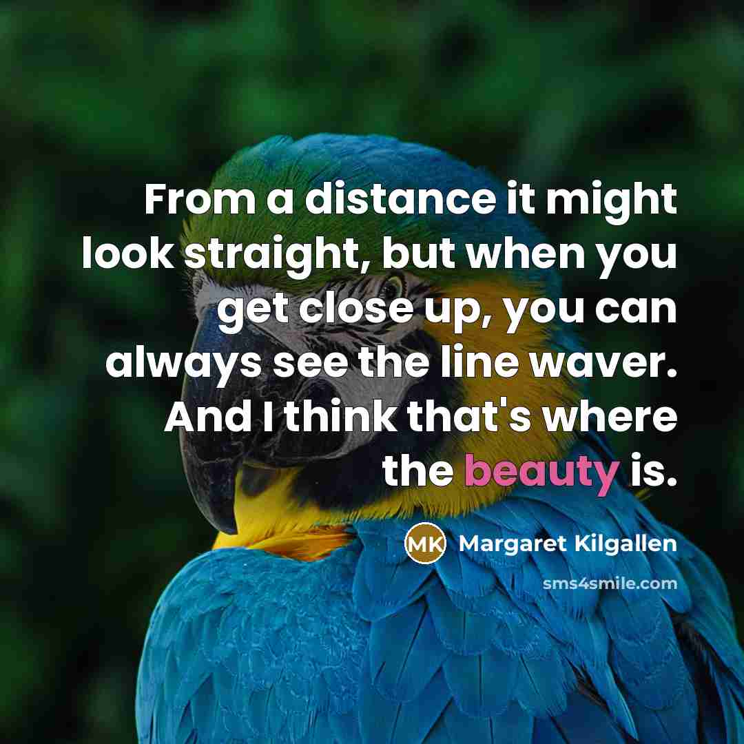 “From a distance it might look straight, but when you…” quote by Margaret Kilgallen
