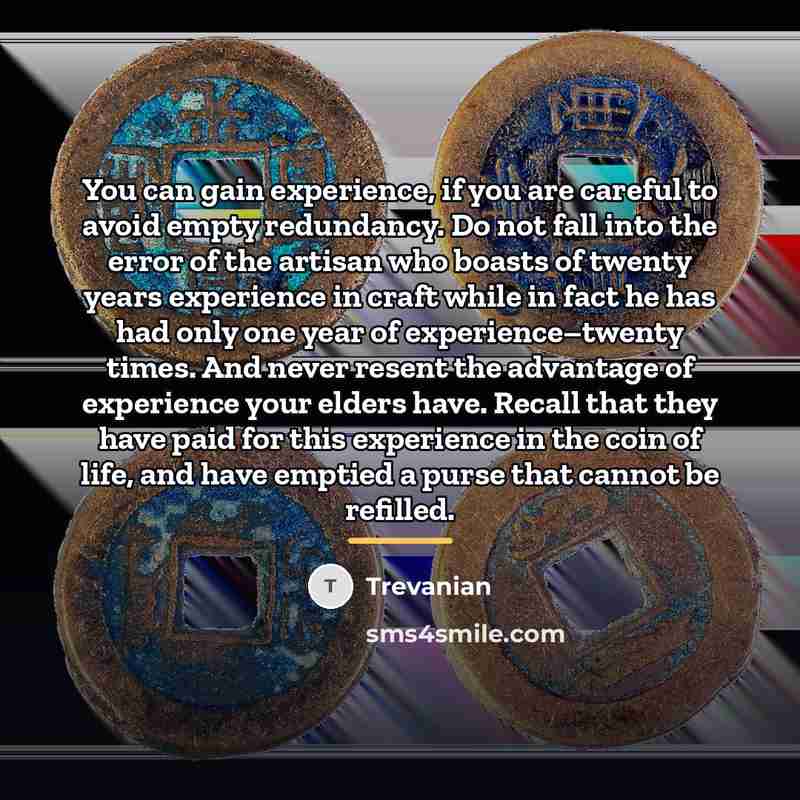 “You can gain experience, if you are careful to avoid…” quote by Trevanian