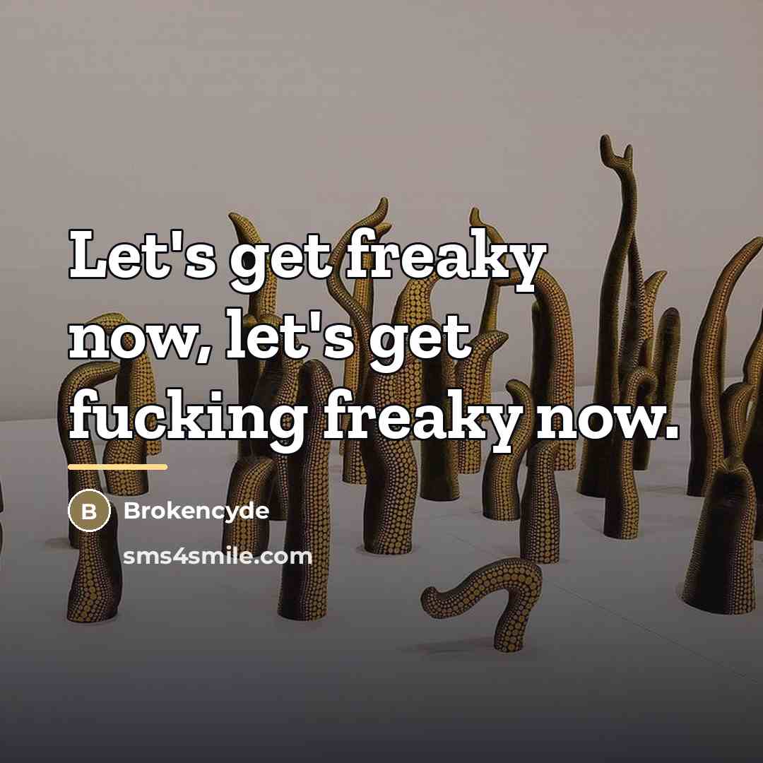 “Let's get freaky now, let's get fucking freaky now.…” quote by Brokencyde
