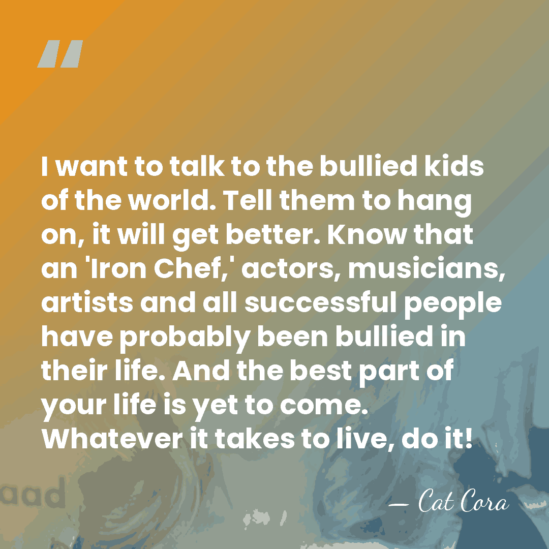 I want to talk to the bullied kids of the world. Tell&hellip; - Cat Cora