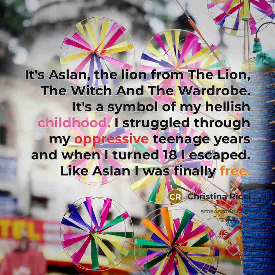 “It's Aslan, the lion from The Lion, The Witch And…” quote by Christina Ricci