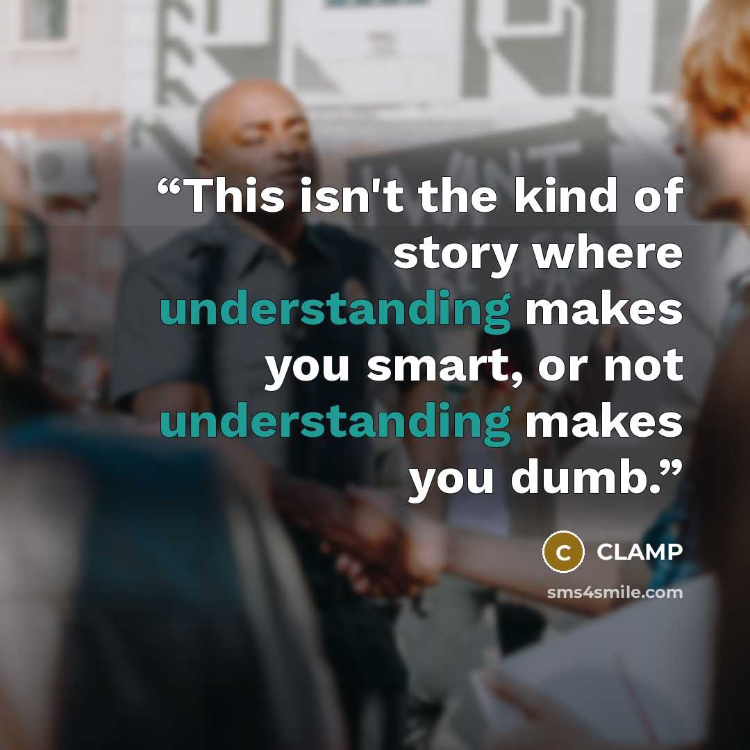 “This isn't the kind of story where understanding makes you smart, or not understanding makes you dumb.” quote by CLAMP