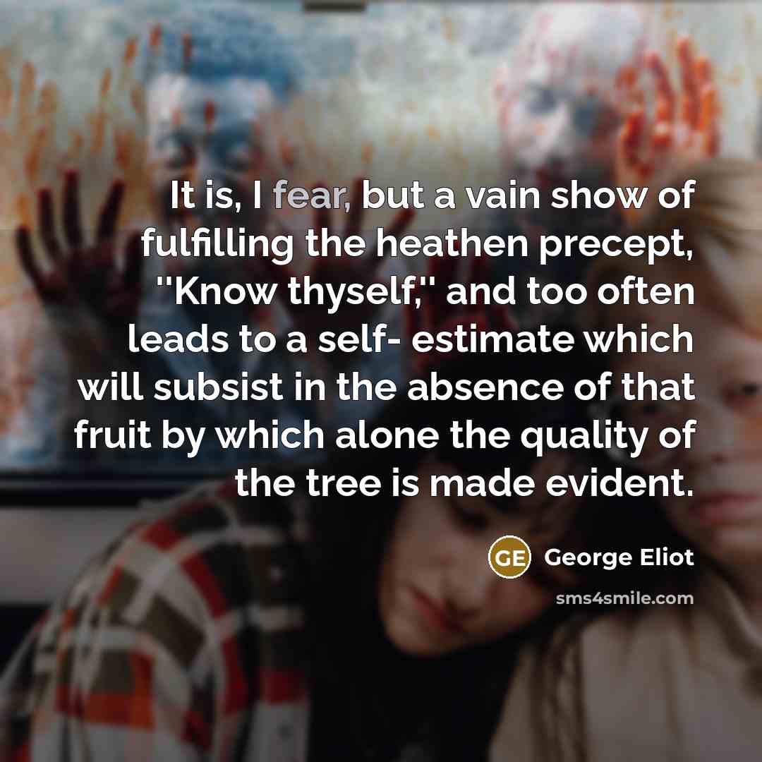 “It is, I fear, but a vain show of fulfilling…” quote by George Eliot