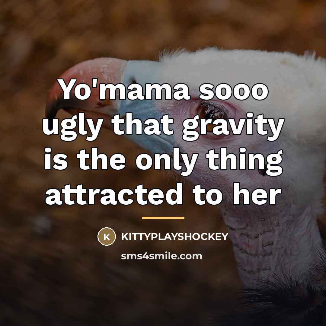 “Yo'mama sooo ugly that gravity is the only thing attracted…” quote by KITTYPLAYSHOCKEY