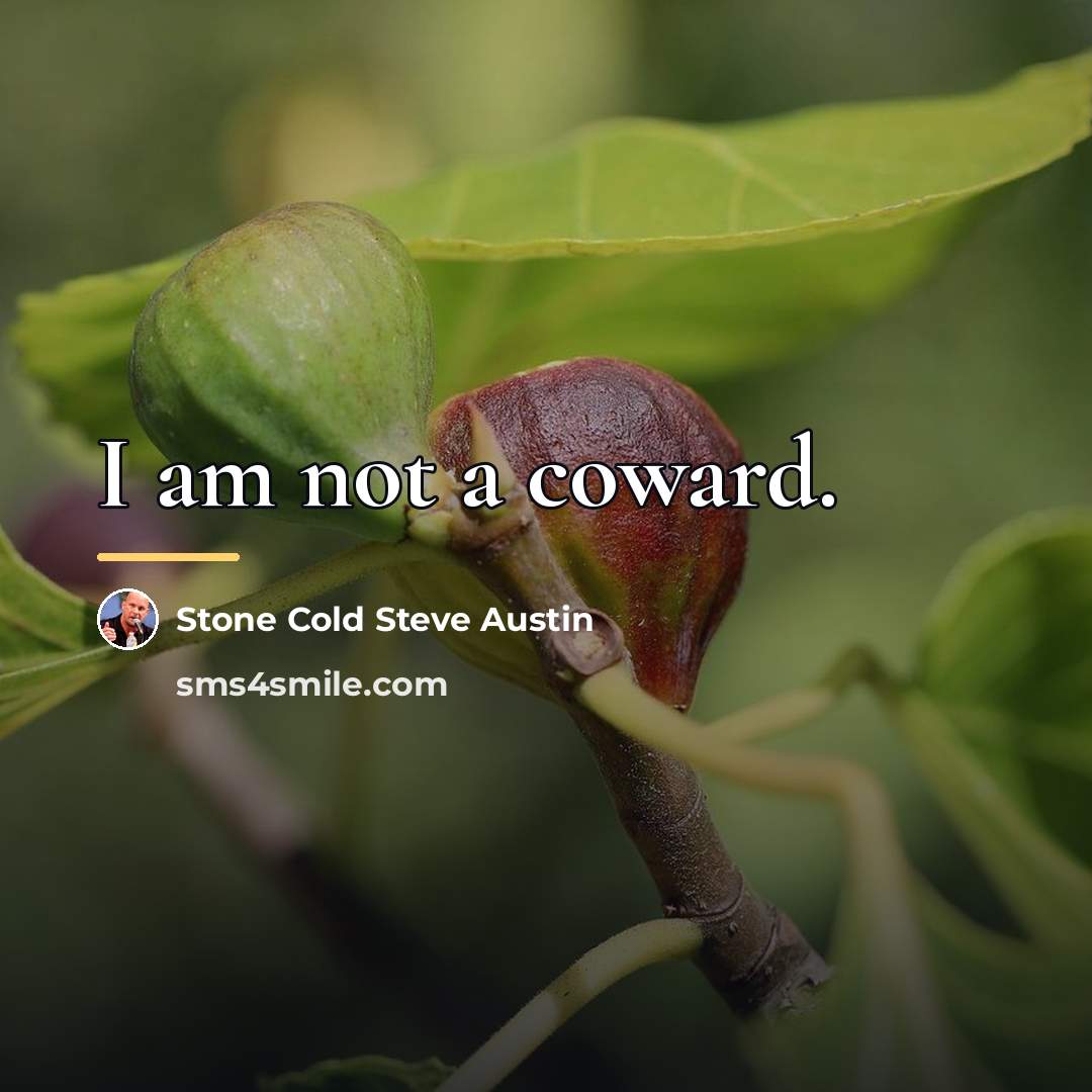 “I am not a coward.…” quote by Stone Cold Steve Austin
