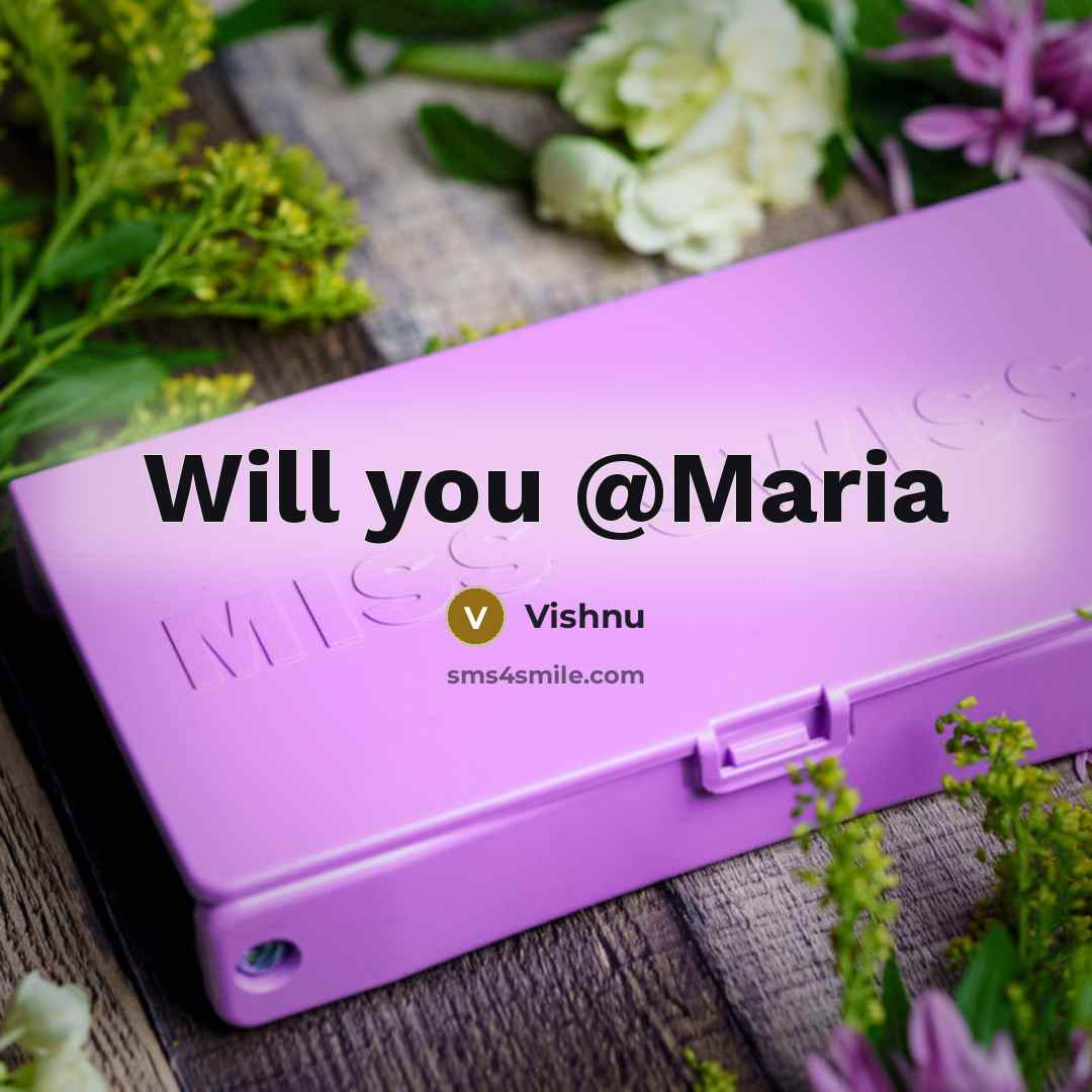 “Will you @Maria…” quote by Vishnu