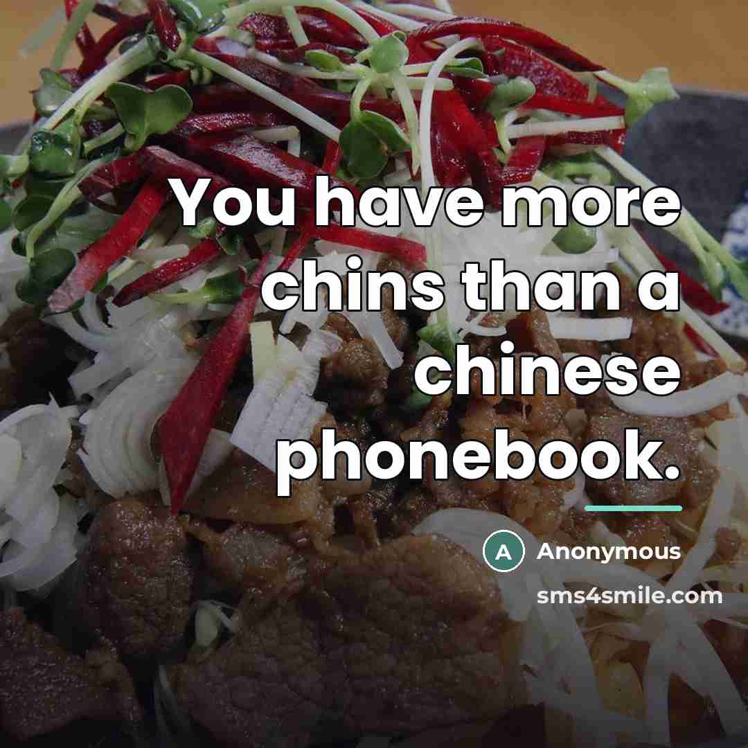 “You have more chins than a chinese phonebook.…” quote by Anonymous