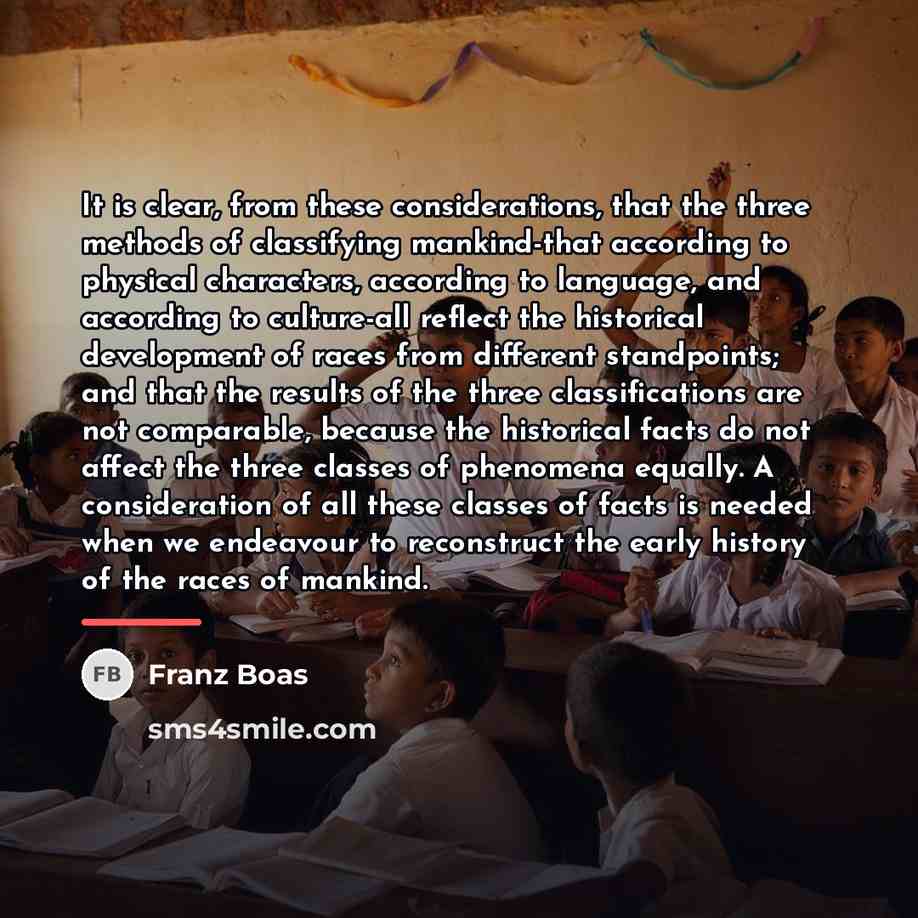 “It is clear, from these considerations, that the three methods…” quote by Franz Boas