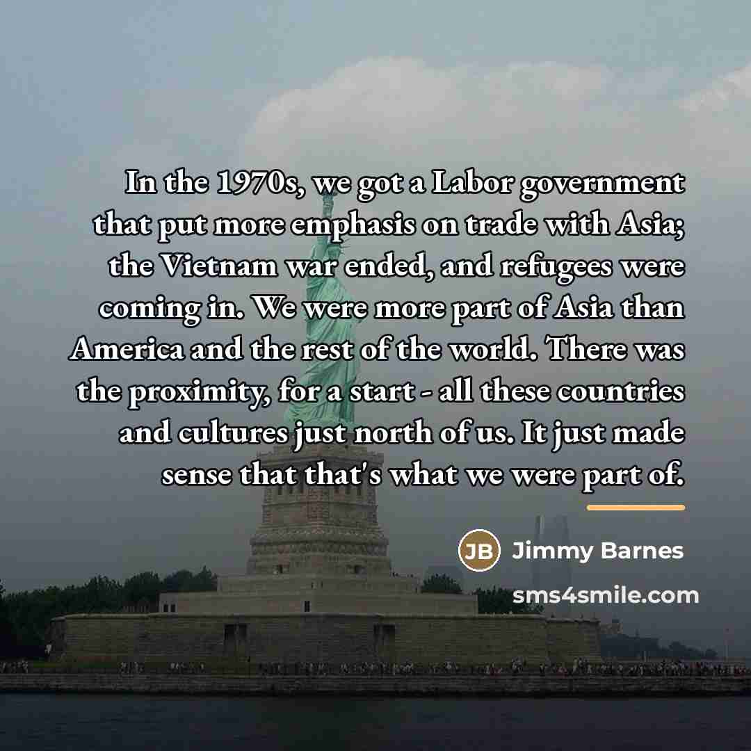 “In the 1970s, we got a Labor government that put…” quote by Jimmy Barnes