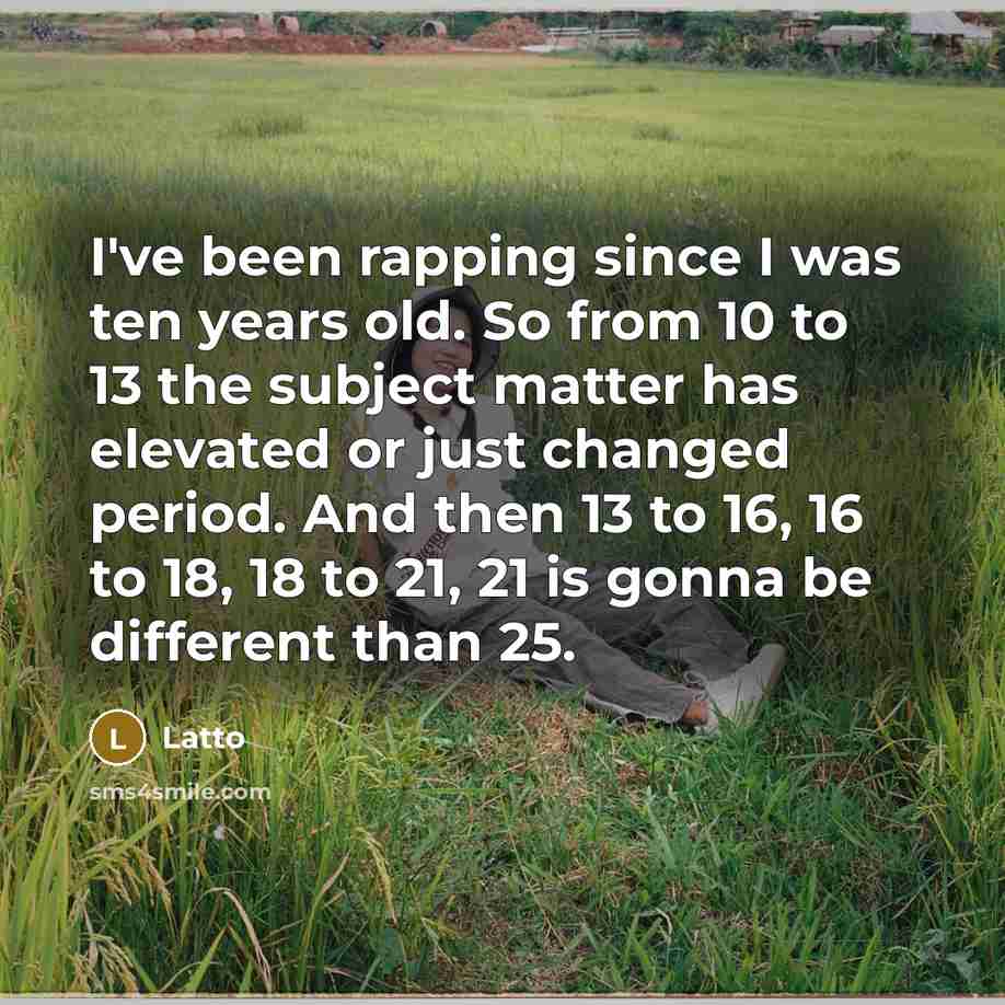 “I've been rapping since I was ten years old. So…” quote by Latto