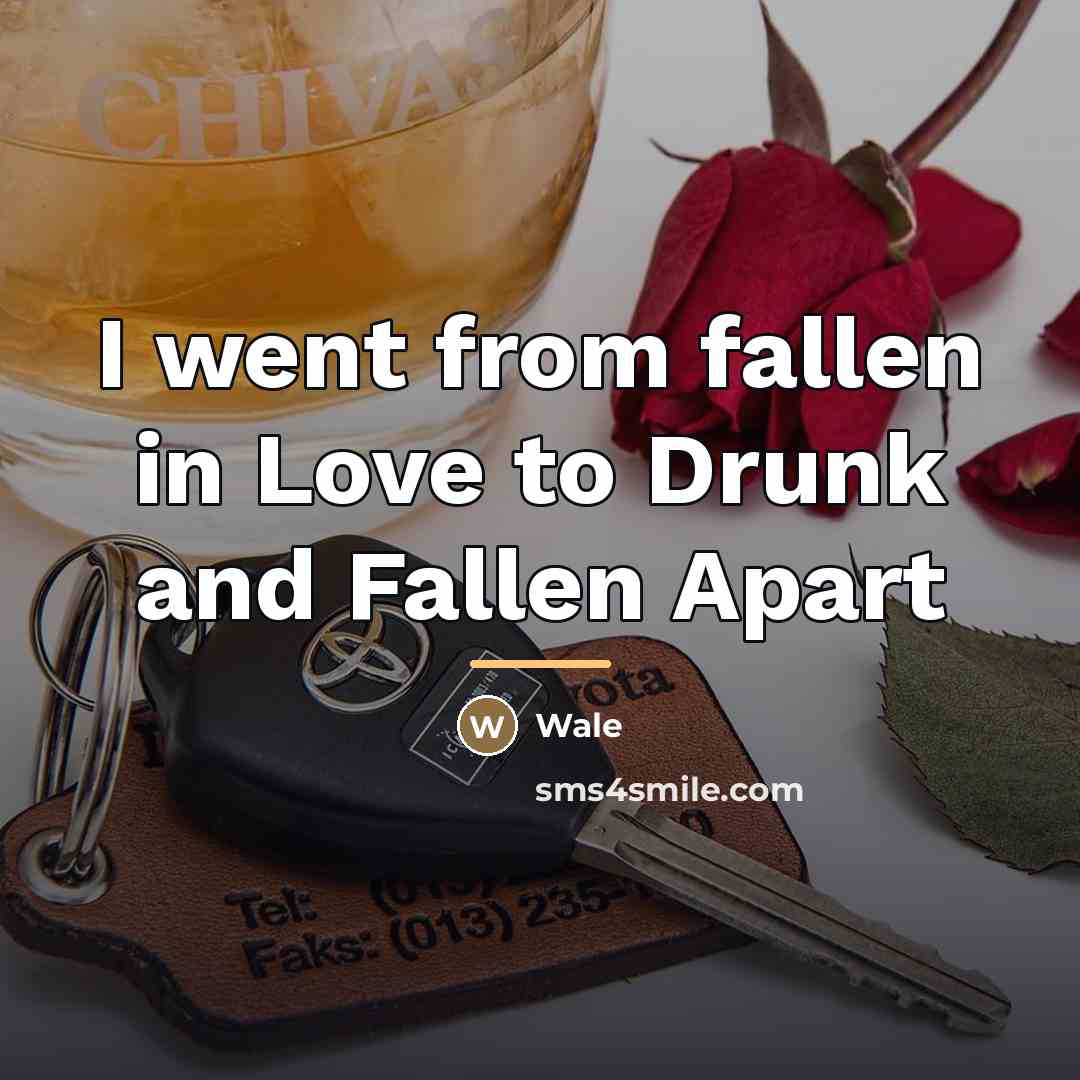 “I went from fallen in Love to Drunk and Fallen…” quote by Wale