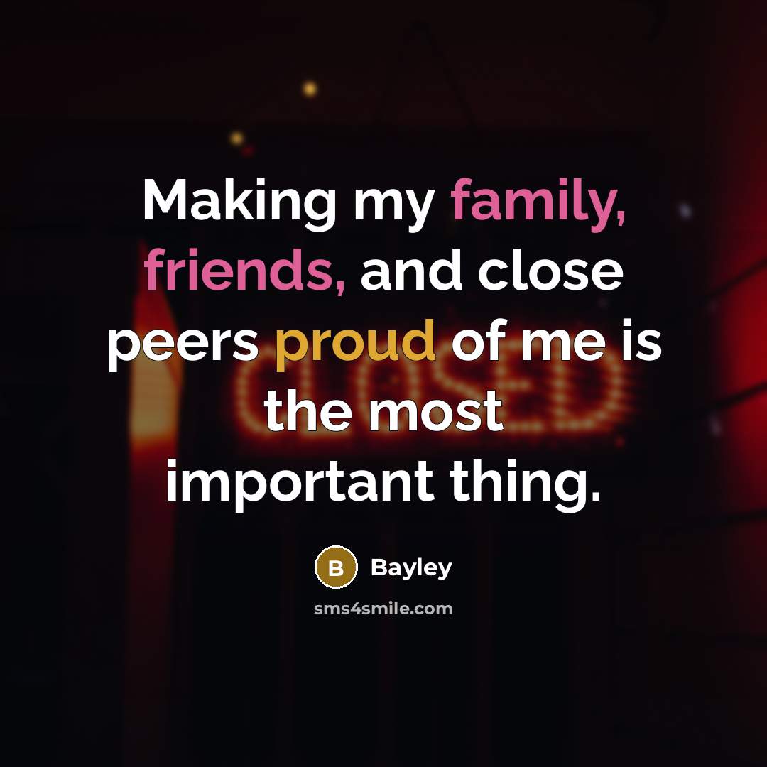 “Making my family, friends, and close peers proud of me…” quote by Bayley