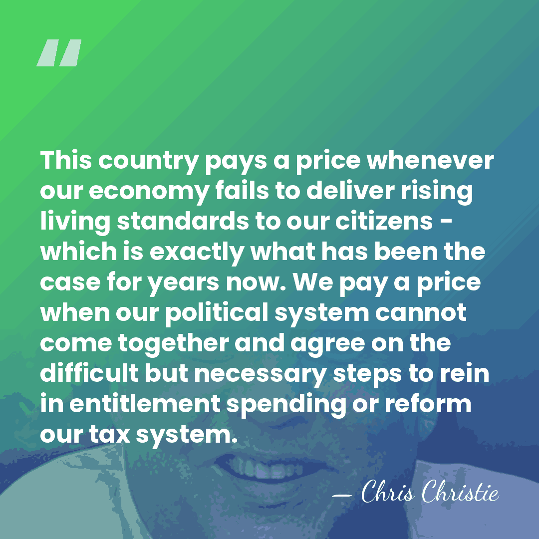 This country pays a price whenever our economy fails to deliver rising&hellip; - Chris Christie