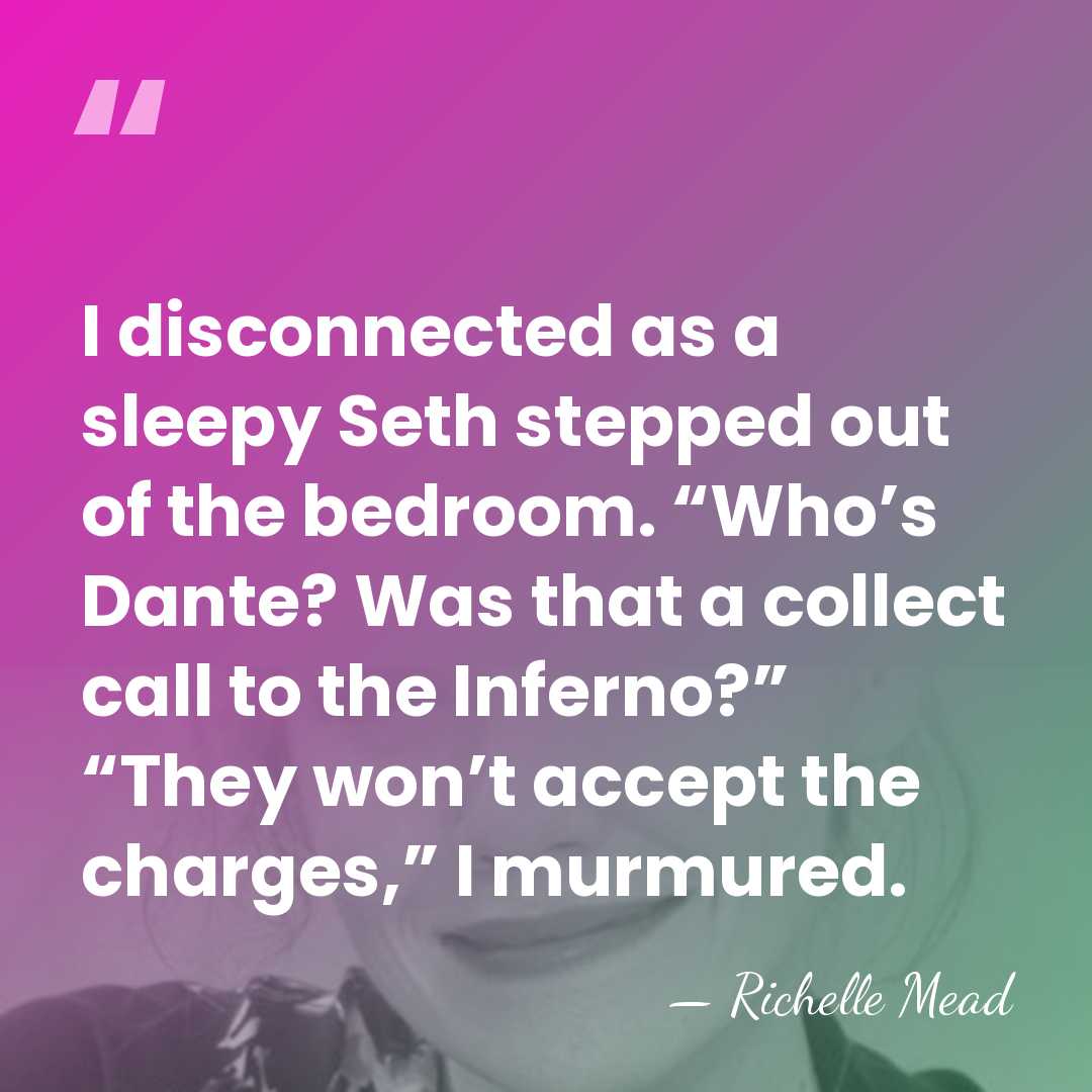 I disconnected as a sleepy Seth stepped out of the bedroom. “Who’s&hellip; - Richelle Mead